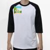 Raglan 3/4 Roundneck Shirt (White Body) Thumbnail
