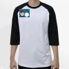 Raglan 3/4 Roundneck Shirt (White Body) Thumbnail