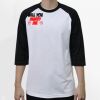 Raglan 3/4 Roundneck Shirt (White Body) Thumbnail
