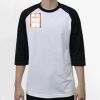 Raglan 3/4 Roundneck Shirt (White Body) Thumbnail