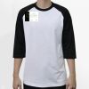 Raglan 3/4 Roundneck Shirt (White Body) Thumbnail