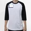 Raglan 3/4 Roundneck Shirt (White Body) Thumbnail