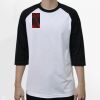 Raglan 3/4 Roundneck Shirt (White Body) Raglan 3/4 Roundneck Shirt (White Body) Thumbnail