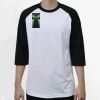 Raglan 3/4 Roundneck Shirt (White Body) Raglan 3/4 Roundneck Shirt (White Body) Thumbnail
