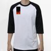 Raglan 3/4 Roundneck Shirt (White Body) Raglan 3/4 Roundneck Shirt (White Body) Thumbnail
