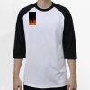 Raglan 3/4 Roundneck Shirt (White Body) Raglan 3/4 Roundneck Shirt (White Body) Thumbnail