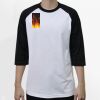 Raglan 3/4 Roundneck Shirt (White Body) Raglan 3/4 Roundneck Shirt (White Body) Thumbnail
