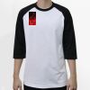 Raglan 3/4 Roundneck Shirt (White Body) Raglan 3/4 Roundneck Shirt (White Body) Thumbnail