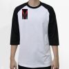 Raglan 3/4 Roundneck Shirt (White Body) Raglan 3/4 Roundneck Shirt (White Body) Thumbnail