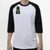 Raglan 3/4 Roundneck Shirt (White Body) Raglan 3/4 Roundneck Shirt (White Body) Thumbnail