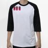 Raglan 3/4 Roundneck Shirt (White Body) Raglan 3/4 Roundneck Shirt (White Body) Thumbnail