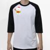 Raglan 3/4 Roundneck Shirt (White Body) Raglan 3/4 Roundneck Shirt (White Body) Thumbnail