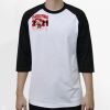 Raglan 3/4 Roundneck Shirt (White Body) Raglan 3/4 Roundneck Shirt (White Body) Thumbnail