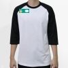 Raglan 3/4 Roundneck Shirt (White Body) Raglan 3/4 Roundneck Shirt (White Body) Thumbnail