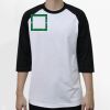 Raglan 3/4 Roundneck Shirt (White Body) Thumbnail