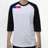 Raglan 3/4 Roundneck Shirt (White Body) Thumbnail