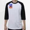 Raglan 3/4 Roundneck Shirt (White Body) Thumbnail