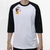 Raglan 3/4 Roundneck Shirt (White Body) Thumbnail