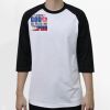 Raglan 3/4 Roundneck Shirt (White Body) Raglan 3/4 Roundneck Shirt (White Body) Thumbnail