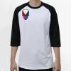 Raglan 3/4 Roundneck Shirt (White Body) Raglan 3/4 Roundneck Shirt (White Body) Thumbnail