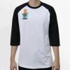 Raglan 3/4 Roundneck Shirt (White Body) Raglan 3/4 Roundneck Shirt (White Body) Thumbnail