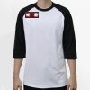 Raglan 3/4 Roundneck Shirt (White Body) Thumbnail
