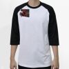 Raglan 3/4 Roundneck Shirt (White Body) Thumbnail