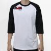 Raglan 3/4 Roundneck Shirt (White Body) Thumbnail