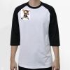 Raglan 3/4 Roundneck Shirt (White Body) Thumbnail