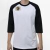 Raglan 3/4 Roundneck Shirt (White Body) Thumbnail