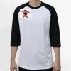 Raglan 3/4 Roundneck Shirt (White Body) Thumbnail
