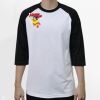 Raglan 3/4 Roundneck Shirt (White Body) Thumbnail