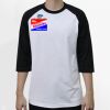 Raglan 3/4 Roundneck Shirt (White Body) Thumbnail