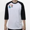 Raglan 3/4 Roundneck Shirt (White Body) Thumbnail
