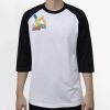 Raglan 3/4 Roundneck Shirt (White Body) Thumbnail