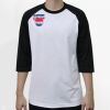 Raglan 3/4 Roundneck Shirt (White Body) Thumbnail