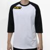Raglan 3/4 Roundneck Shirt (White Body) Thumbnail