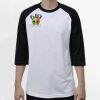 Raglan 3/4 Roundneck Shirt (White Body) Thumbnail