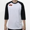 Raglan 3/4 Roundneck Shirt (White Body) Thumbnail