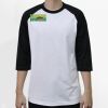 Raglan 3/4 Roundneck Shirt (White Body) Thumbnail