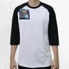 Raglan 3/4 Roundneck Shirt (White Body) Thumbnail