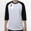 Raglan 3/4 Roundneck Shirt (White Body) Thumbnail