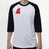 Raglan 3/4 Roundneck Shirt (White Body) Thumbnail