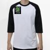 Raglan 3/4 Roundneck Shirt (White Body) Thumbnail
