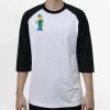 Raglan 3/4 Roundneck Shirt (White Body) Thumbnail