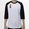 Raglan 3/4 Roundneck Shirt (White Body) Thumbnail
