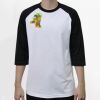 Raglan 3/4 Roundneck Shirt (White Body) Thumbnail