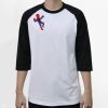 Raglan 3/4 Roundneck Shirt (White Body) Thumbnail