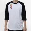 Raglan 3/4 Roundneck Shirt (White Body) Thumbnail