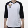 Raglan 3/4 Roundneck Shirt (White Body) Thumbnail